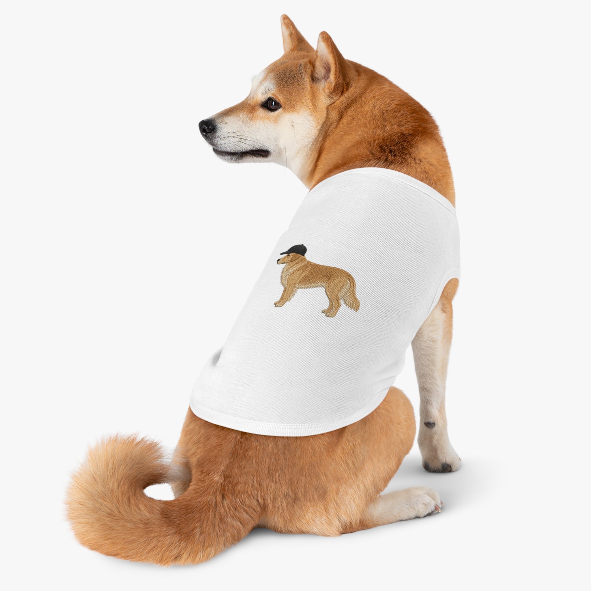 Pet Tank Top — Dog Shirt with Hat Graphic