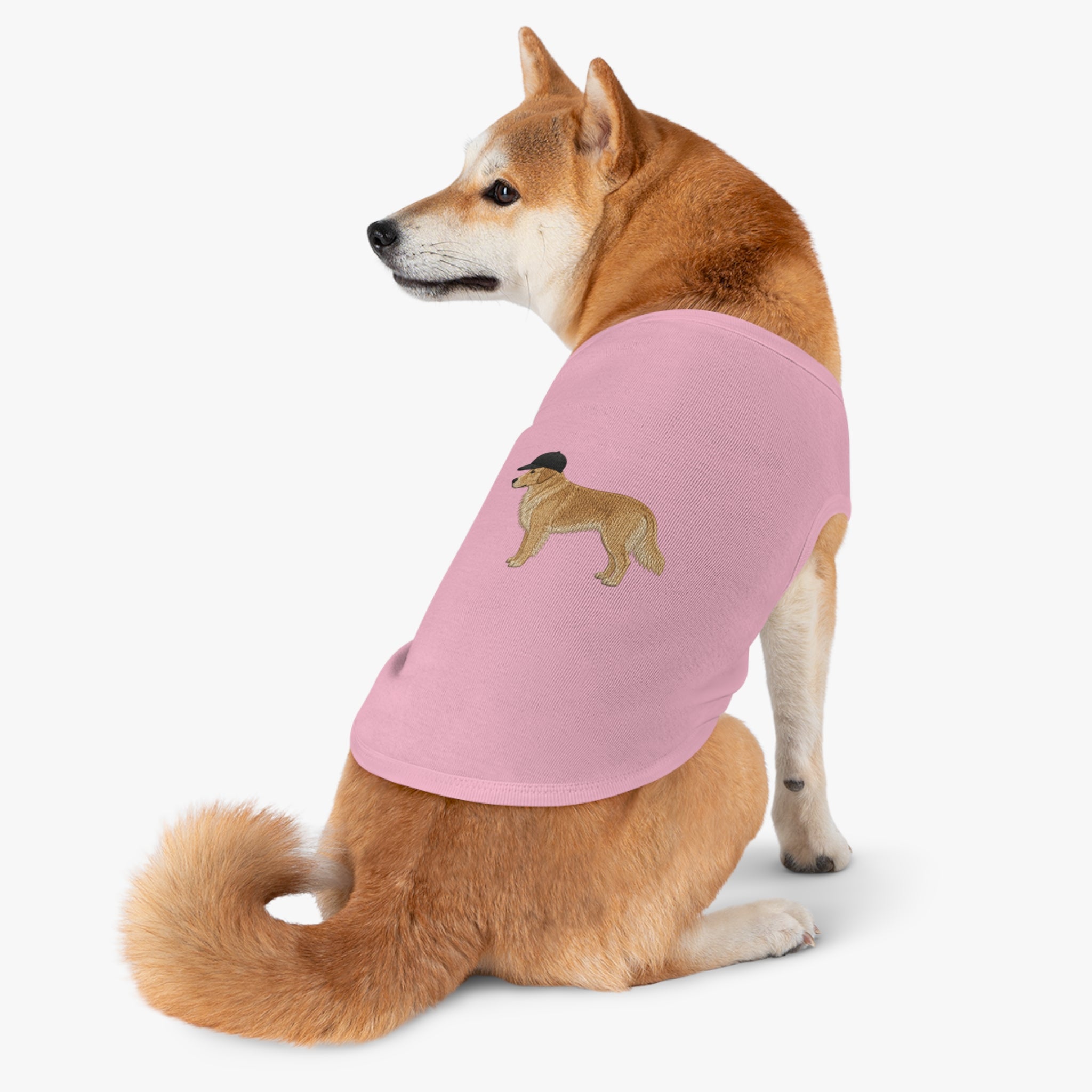 Pet Tank Top — Dog Shirt with Hat Graphic
