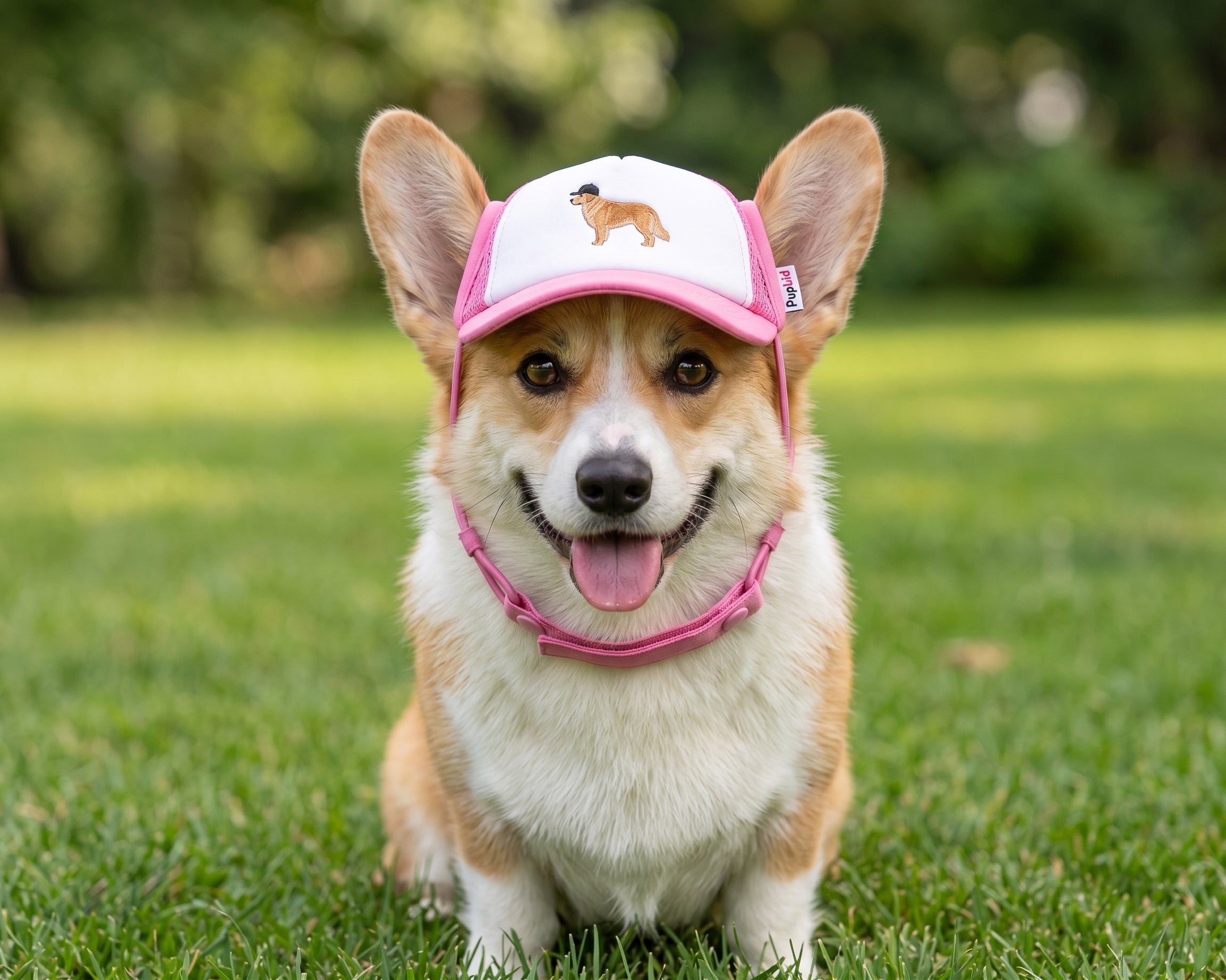 Dog Hat Trucker Cap with Ear Holes & Chin Strap