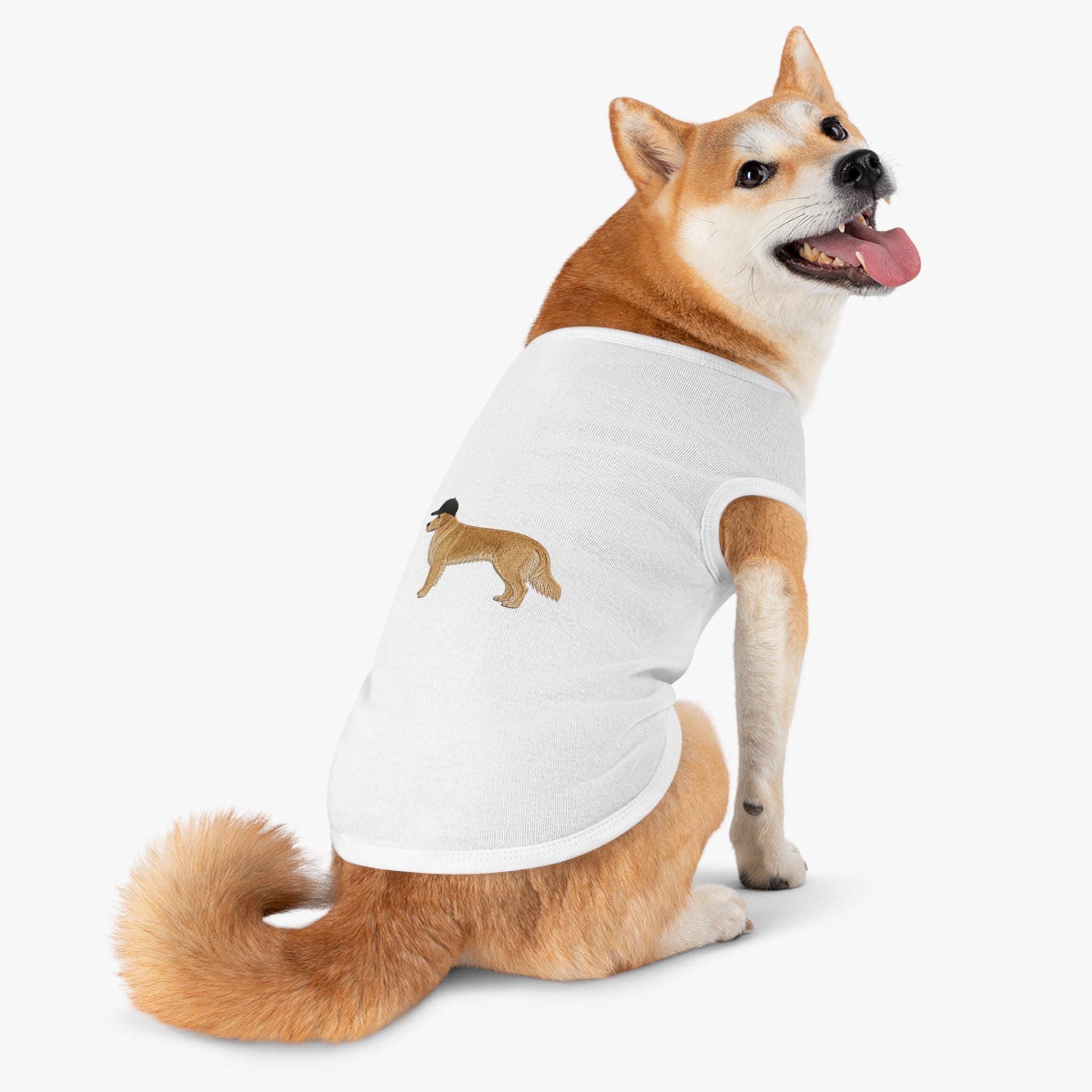 Pet Tank Top — Dog Shirt with Hat Graphic