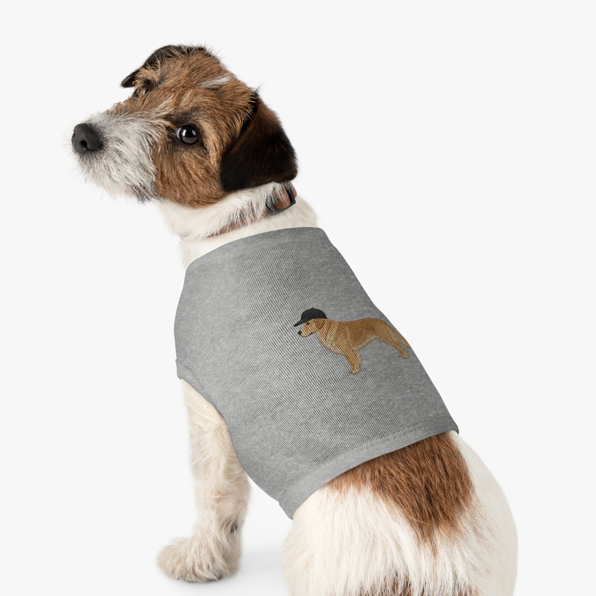 Pet Tank Top — Dog Shirt with Hat Graphic