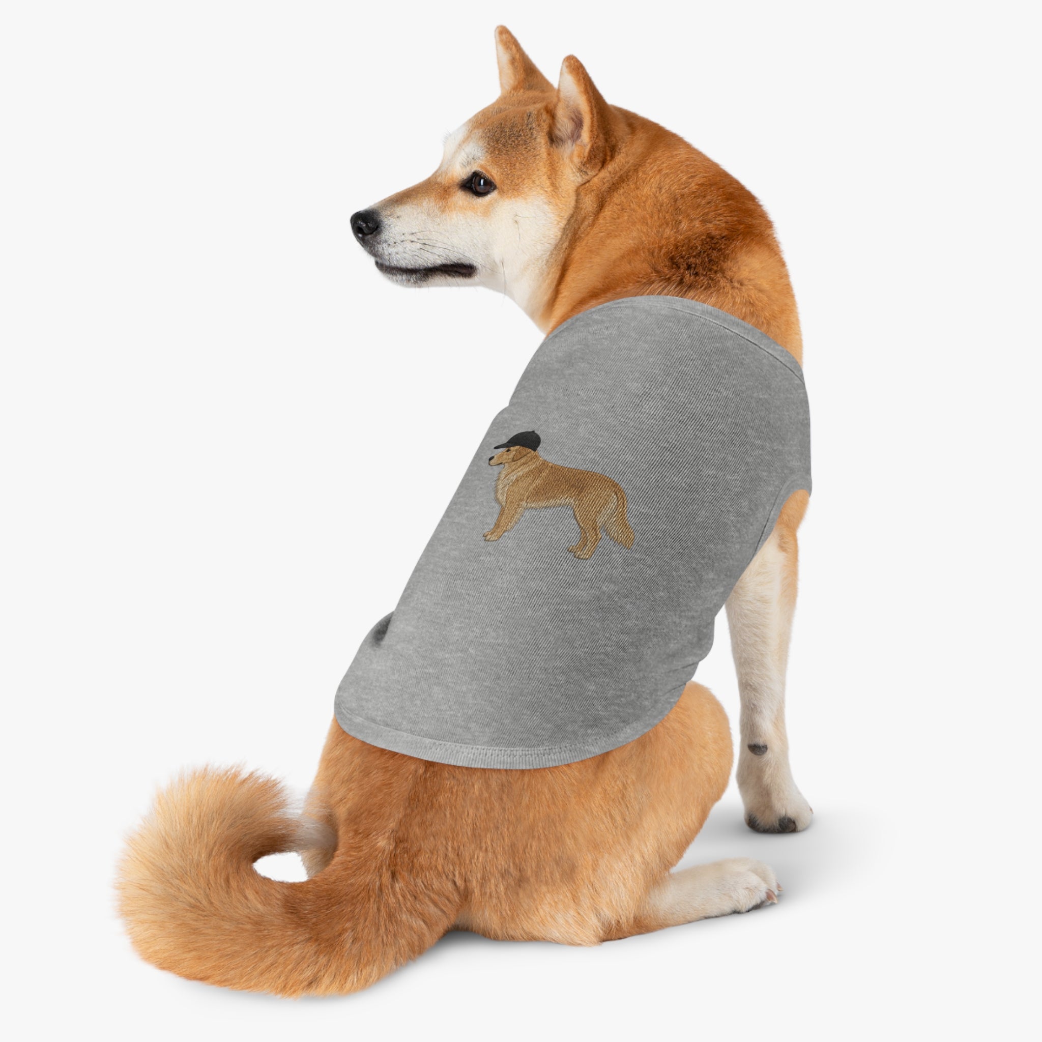 Pet Tank Top — Dog Shirt with Hat Graphic