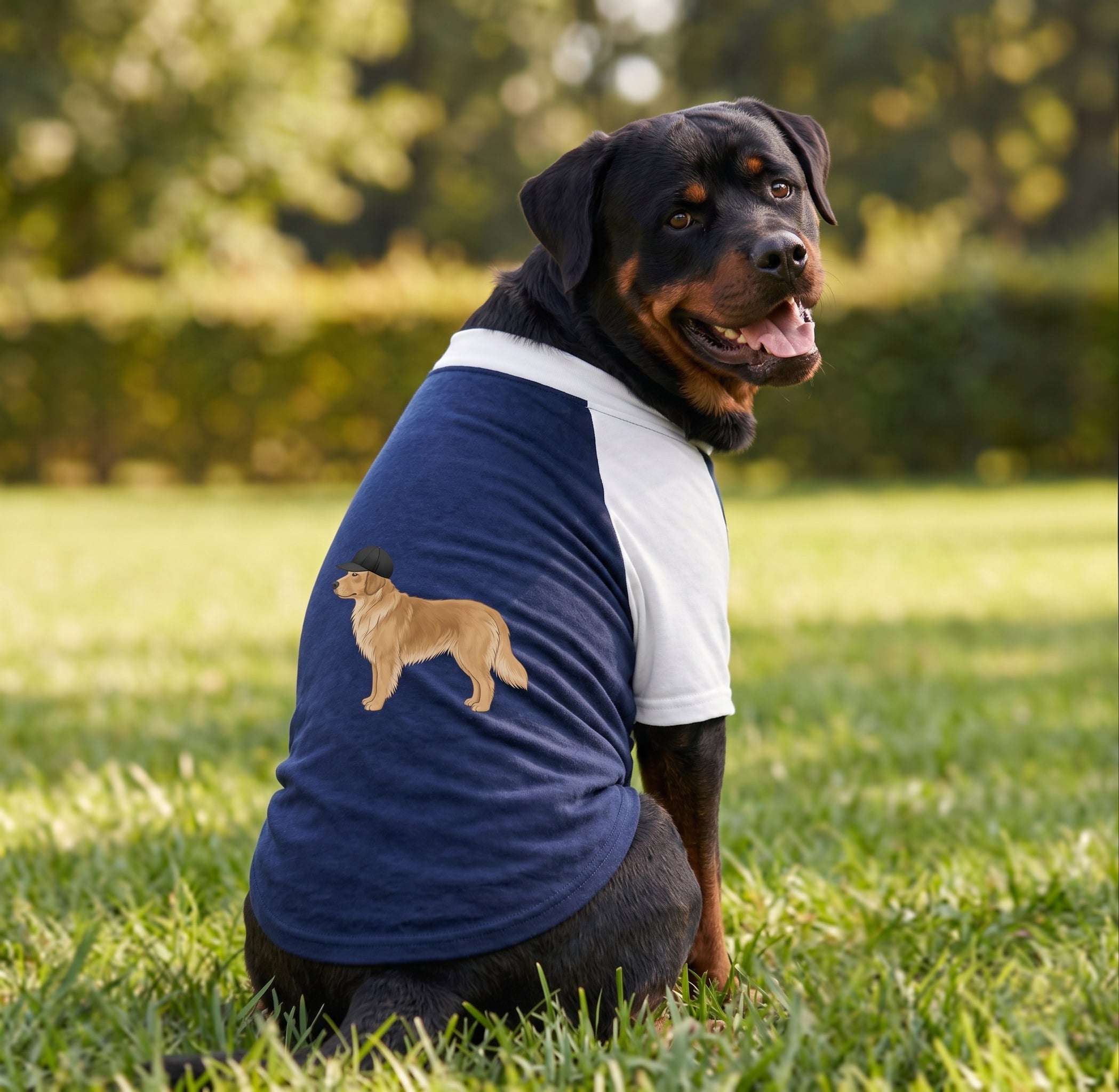 Baseball Cap Dog T-Shirt | Dog Clothes for Small & Large Breeds